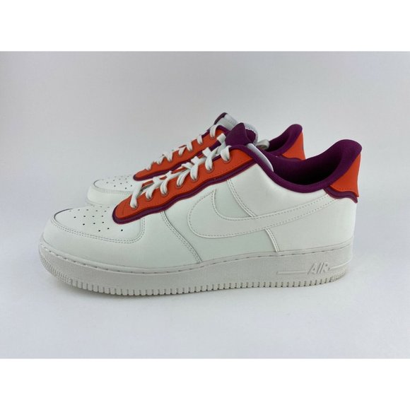 Nike Air Force 1 Low 07 LV8 Orange Berry Men's Size 12.5 Shoes White - Picture 10 of 11